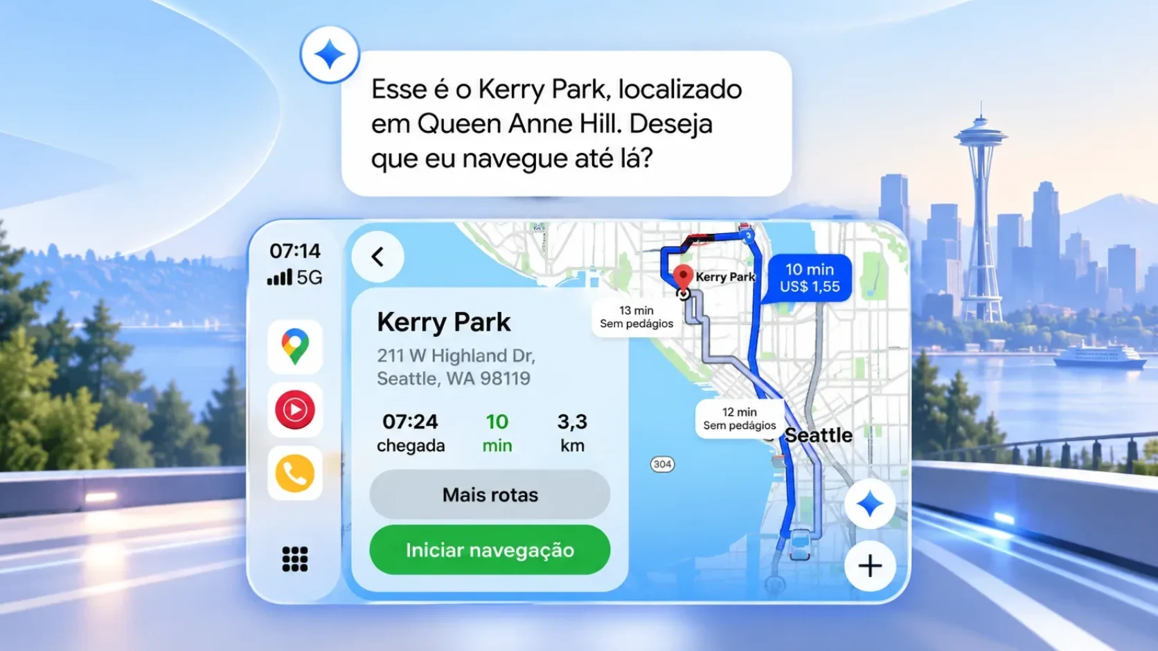 Gemini no CarPlay: Google Maps ganha inteligência artificial conversacional no painel